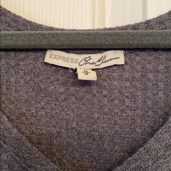 Express one eleven waffle texture tunic 3/4 sleeve - Picture 3 of 3